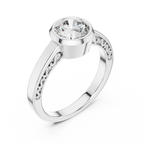 The Clara 1 Ct. Round Bezel-Set Diamond Ring in 14K Gold — Certified Solitaire — Handcrafted