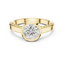 The Clara 1 Ct. Round Bezel-Set Diamond Ring in 14K Gold — Certified Solitaire — Handcrafted