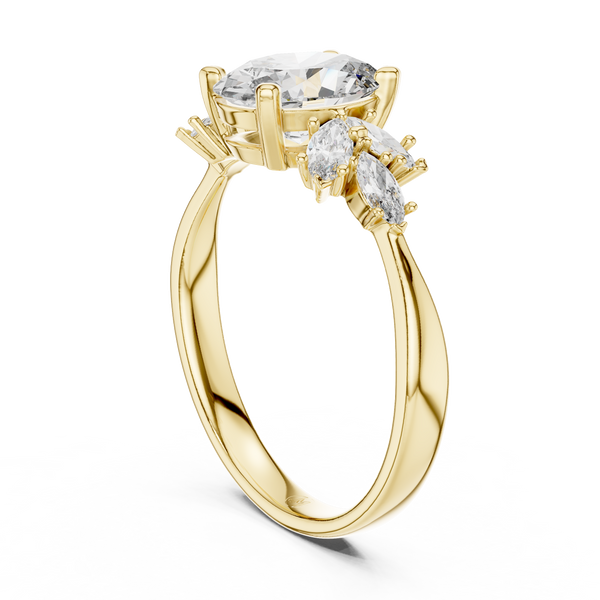 The Avery 2.50 Ct. T.W. Oval and Marquise Three-Stone Diamond Ring — Certified — Handcrafted