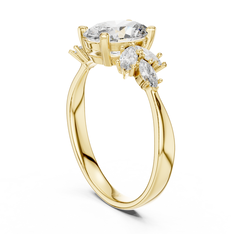 The Avery 2.50 Ct. T.W. Oval and Marquise Three-Stone Diamond Ring — Certified — Handcrafted