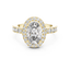 The Victoria 2 Ct. Oval Diamond Halo Engagement Ring in 14K Gold —Certified Solitaire — Handcrafted