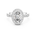 The Victoria 2 Ct. Oval Diamond Halo Engagement Ring in 14K Gold —Certified Solitaire — Handcrafted