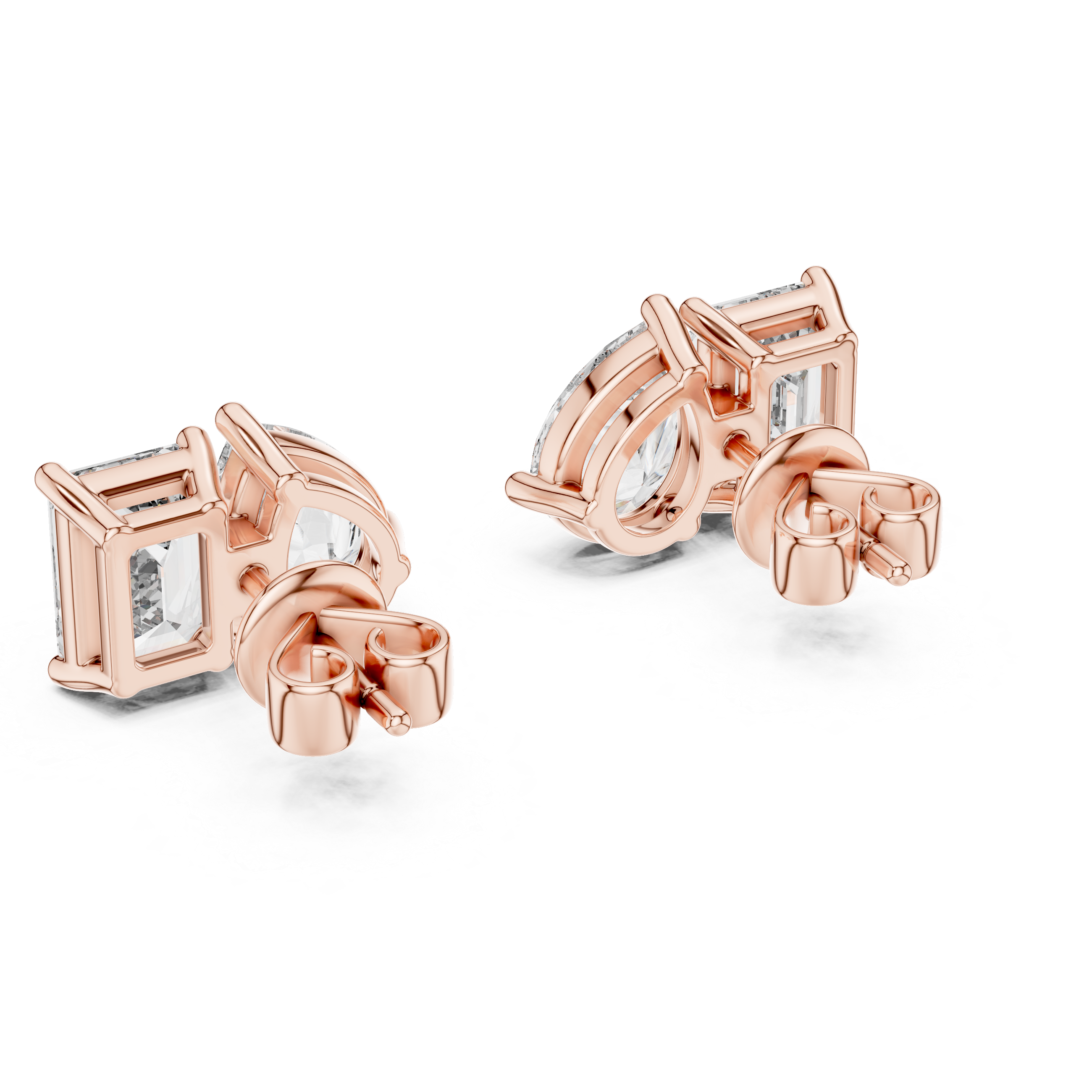 The Amara 2.00 Ct. T.W. Toi et Moi Diamond Earrings — Certified — Handcrafted