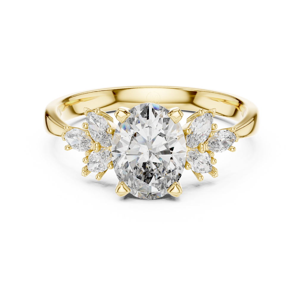 The Avery 2.50 Ct. T.W. Oval and Marquise Three-Stone Diamond Ring — Certified — Handcrafted