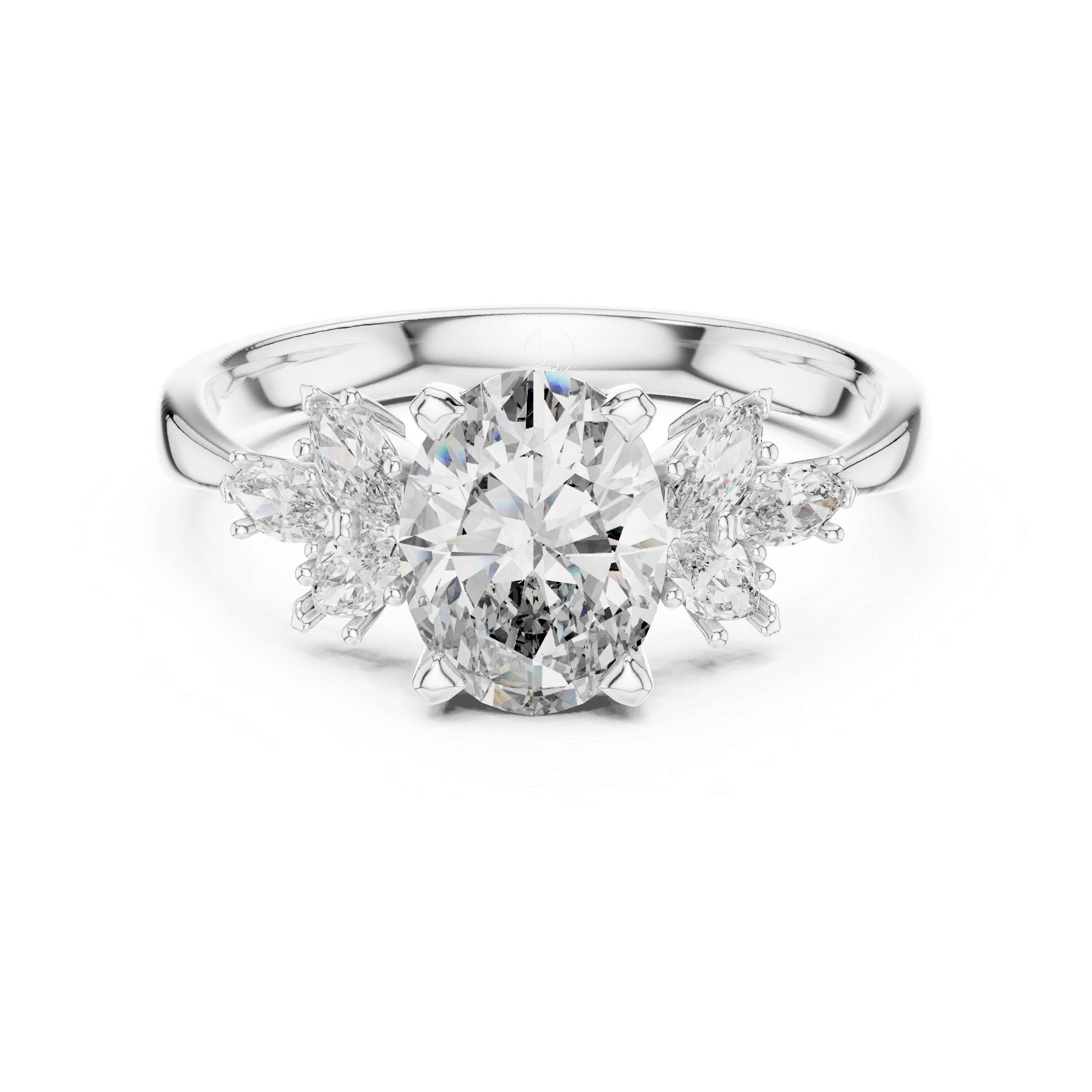 The Avery 2.50 Ct. T.W. Oval and Marquise Three-Stone Diamond Ring — Certified — Handcrafted