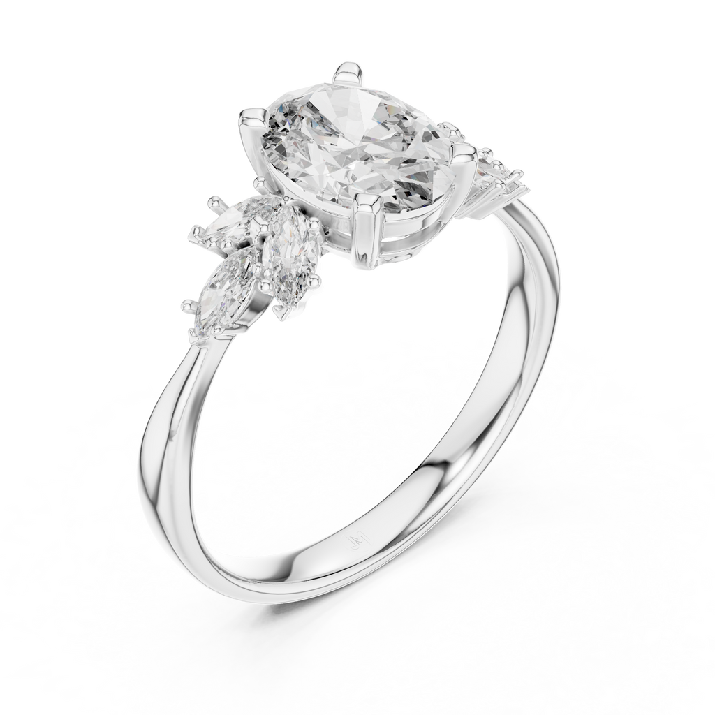 The Avery 2.50 Ct. T.W. Oval and Marquise Three-Stone Diamond Ring — Certified — Handcrafted