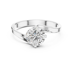 The Celeste 1.00 Ct. Round Brilliant Cut Solitaire Diamond Ring in 14K Gold — Certified — Handcrafted