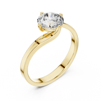 The Celeste 1.00 Ct. Round Brilliant Cut Solitaire Diamond Ring in 14K Gold — Certified — Handcrafted