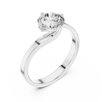 The Celeste 1.00 Ct. Round Brilliant Cut Solitaire Diamond Ring in 14K Gold — Certified — Handcrafted