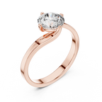 The Celeste 1.00 Ct. Round Brilliant Cut Solitaire Diamond Ring in 14K Gold — Certified — Handcrafted