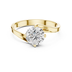 The Celeste 1.00 Ct. Round Brilliant Cut Solitaire Diamond Ring in 14K Gold — Certified — Handcrafted