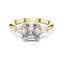 The Kensington 1.50 Ct. T.W. Asscher Cut with Tapered Baguette Diamond Ring in 14K Gold — Certified — Handcrafted