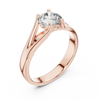 The Lumina 2.00 Ct. Round Solitaire Split Shank Diamond Ring — Certified — Handcrafted