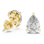 The Freya — 3.00 Ctw. Pear-Cut Diamond Solitaire Stud Earrings in 14K Gold
Certified Brilliance — Handcrafted Three-Prong Minimalist Studs