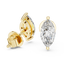 The Iris — 3.00 Ctw. Marquise-Cut Diamond Solitaire Stud Earrings in 14K Gold
Certified Brilliance — Handcrafted Minimalist V-Prong Studs