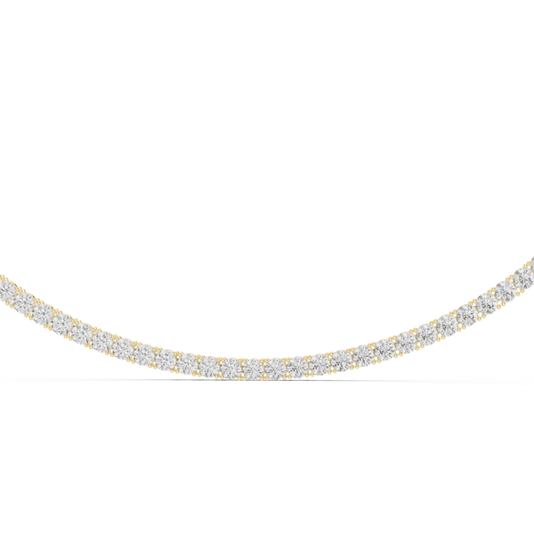 The Evelyn — 5.00 Ctw. Round Diamond Classic Tennis Necklace in 14K Gold
Certified Brilliance — Handcrafted Eternity Diamond Line Necklace