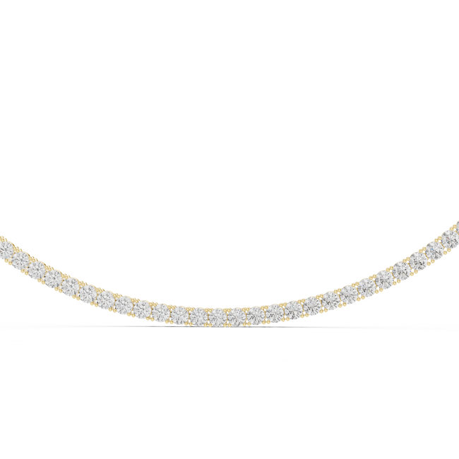 The Evelyn — 5.00 Ctw. Round Diamond Classic Tennis Necklace in 14K Gold
Certified Brilliance — Handcrafted Eternity Diamond Line Necklace Hover Image