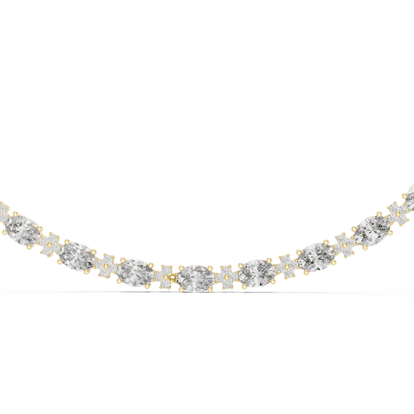 The Amara — 6.00 Ctw. Marquise Diamond Butterfly Cluster Tennis Necklace in 14K Gold
Certified Brilliance — Handcrafted Floral Eternity Statement Line