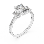 The Alexandra — 3.00 Ctw. Emerald-Cut Three-Stone Diamond Ring in 14K Gold
Certified Brilliance — Handcrafted Classic Step-Cut Bridal Trilogy